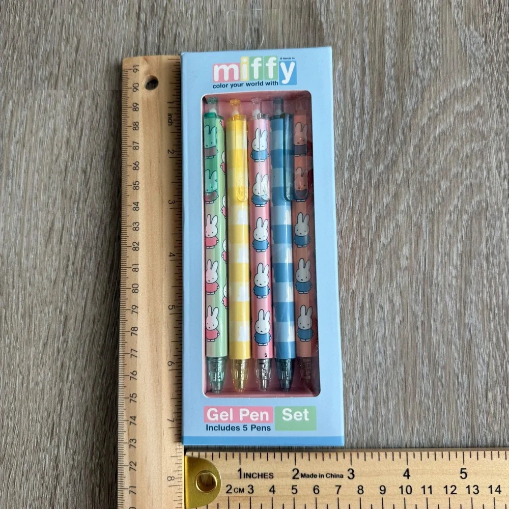 Miffy Dick Bruna Gel Pen Set 5 Pack Multi Color Retractable MY134 Orange Circle
